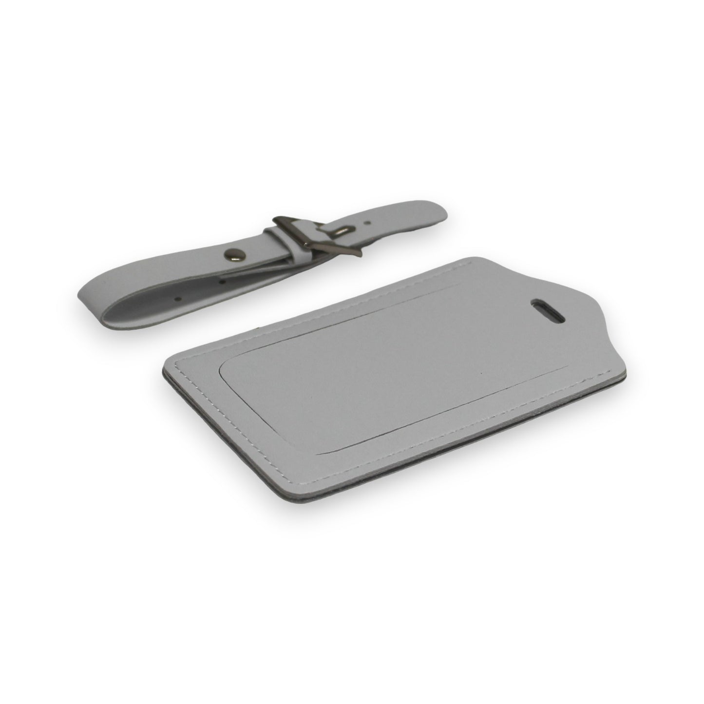 Findables - Luggage Tag - Faux Leather - White - for AirTag