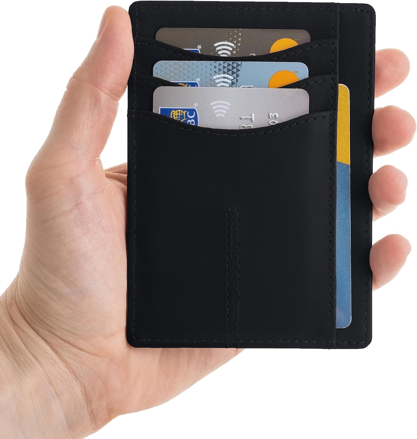 Findables - Slim Wallet - Genuine Leather - Black - for AirTag