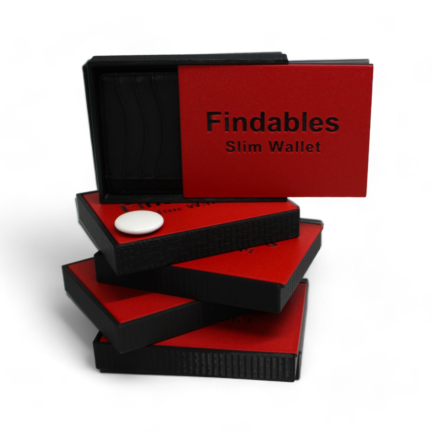 Findables - Slim Wallet - Genuine Leather - Black - for AirTag